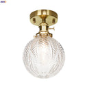 Axyaa Copper Ceiling Light Glass Ball Nordic Japan Style LED Plafondlamp