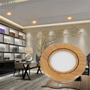 Axyaa Modern Wood 5W LED Recessed Ceiling Light for Living Room, Bedroom, Bathroom
