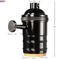 Axyaa Vintage Edison E27 Lamp Holder Base With Switch - 110-220v
