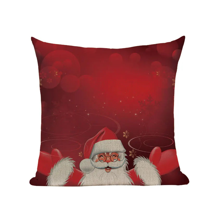 Axyaa Christmas Cushion Cover: Festive Square Pillow Case for Home Xmas Ambience