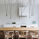 Axyaa Geometric Pendant Light - Black/White Vintage DIY Line - Living Room, Dining Room, Foyer