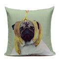 Axyaa Pug Dog Square Cushion Cover 45x45cm Home Decor