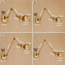 Axyaa Retro Swing Arm Wall Sconce Light - Adjustable Vintage Edison Lampara Pared