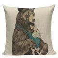 Axyaa Cute Animal Cartoon Home Decor Cushions - Golden Retriever & Koala Pillows