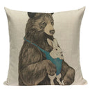 Axyaa Cute Animal Cartoon Home Decor Cushions - Golden Retriever & Koala Pillows