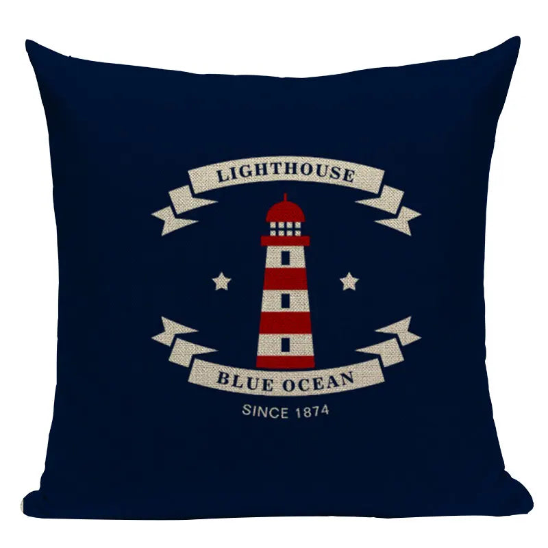 Nautical Anchor Throw Pillow Cover - Axyaa Branded Home Decor Collection