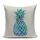 Colorful Pineapple Ananas Decor Cushion Cover by Axyaa - Modern Tropical Print