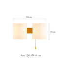 Axyaa Nordic Glass Shade Sconce Wall Light Home Bedside LED Fixture