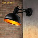 Axyaa Industrial Vintage Wall Light Iron Sconce, Adjustable Bracket, E27, CE Certified, 60W