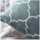 Axyaa Moroccan Embroidered Cushion Cover Grey Black Blue Square 45x45cm Cotton Pillow Cover