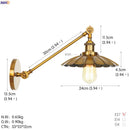 Axyaa Industrial Vintage LED Wall Light - Gold Bedroom Loft Stair Lamp