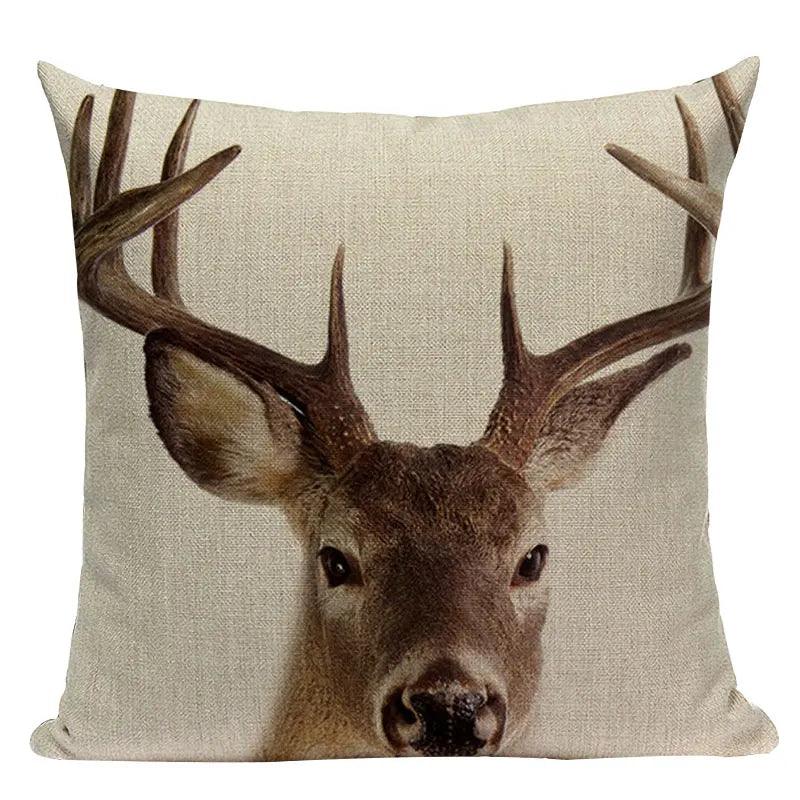 Axyaa Animal Series Cushion Cover: Tiger Elephant Monkey Pillow Cover Home Decor
