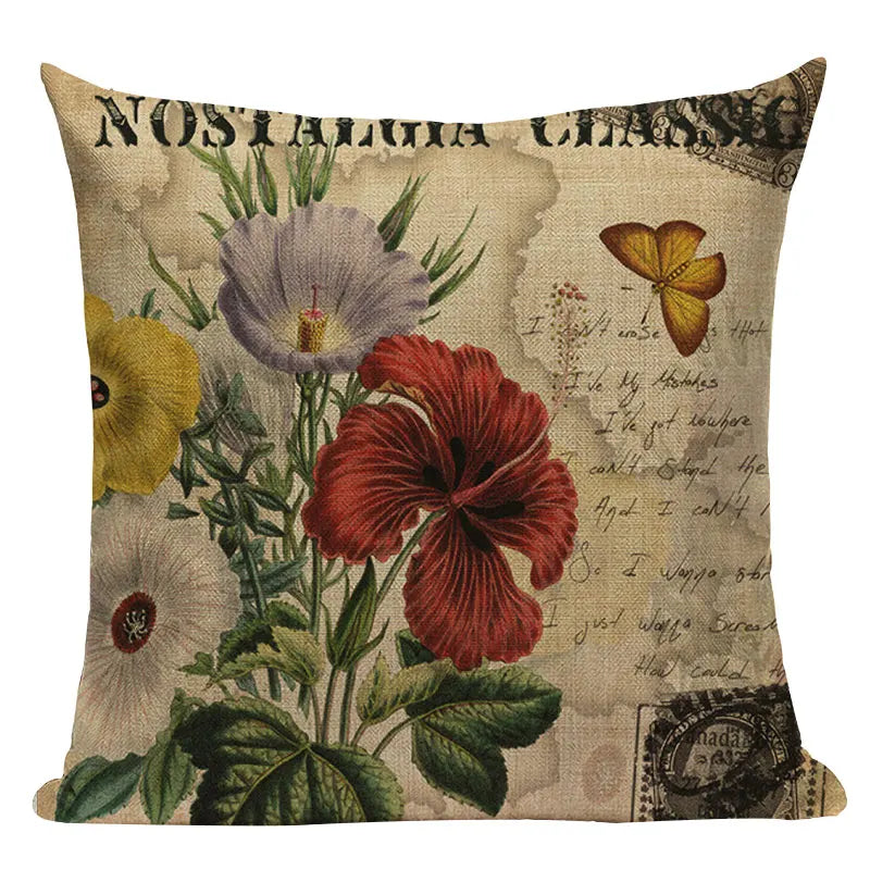 Axyaa Nordic Animal Plant Decorative Pillow Case Covers for Sofa