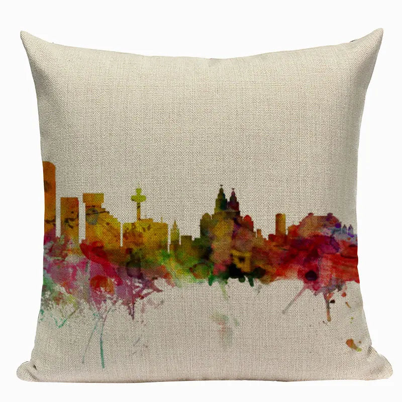 Axyaa Union Jack American Flag Throw Pillow Cases, 45x45cm, Top King Size Bed Print
