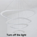 Axyaa LED Circle Rings Pendant Lights for Modern Living and Dining Rooms