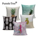 Colorful Pineapple Ananas Decor Cushion Cover by Axyaa - Modern Tropical Print