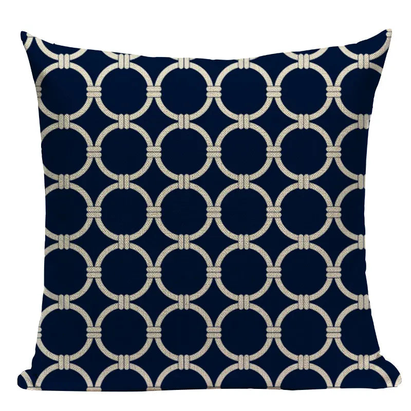 Nautical Anchor Velvet Throw Pillows for Home & Car Decor by Axyaa