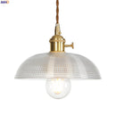 Axyaa Copper Glass Pendant Light - Nordic Style LED Industrial Hanging Lamp