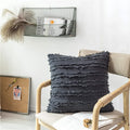 Axyaa Floral Tassel Cushion Cover in Yellow Ivory Grey Cotton, 45x45cm