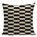 Axyaa Geometric Linen Cushion Cover 45x45cm - High Quality Decor Pillow