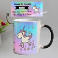 Axyaa Ceramic Unicorn Heat Reveal Mug - Personalized for Birthday or Christmas Gift