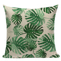 Axyaa Tropical Leaves Pillowcases - Rainforest Style Plant Cushion Covers