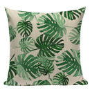 Axyaa Tropical Leaves Pillowcases - Rainforest Style Plant Cushion Covers