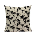 Axyaa Woven Flower Tree Cushion Cover - Black & White Decorative Pillowcase
