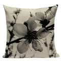 Geometric Meditation Decorative Throw Pillow Cover Axyaa Black White Linen Square Case