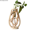Axya Handcrafted Wooden Vase for Glass Floral Hydroponic Container