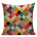 Axyaa Geometric Linen Cushion Cover Multicolour Decorative Pillow for Home Sofa