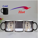 Axyaa Wolf Heat Sensitive Coffee Mug - 11oz Magic Color Changing Tea Cup