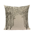 Axyaa Woven Flower Tree Cushion Cover - Black & White Decorative Pillowcase