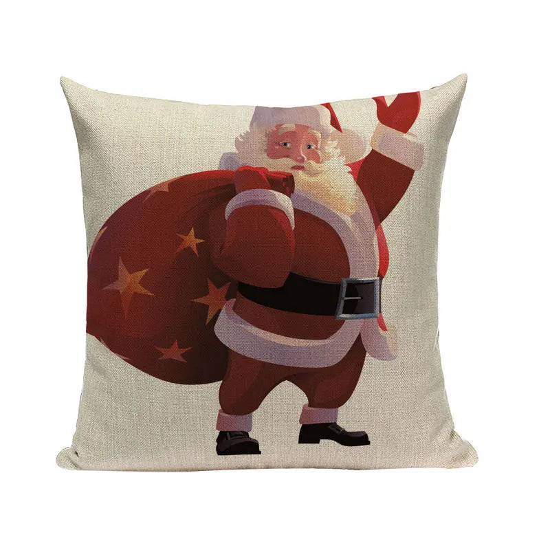 Axyaa Christmas Cushion Cover: Festive Square Pillow Case for Home Xmas Ambience