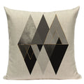 Axyaa Striped Geometric Cushion Cover 45x45cm in Black, Blue
