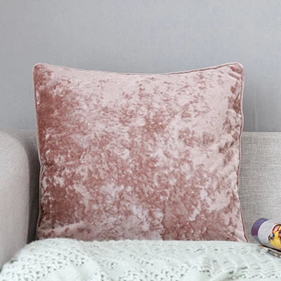 Axyaa Plush Fringed Soft Pillow Cover 50x50cm Solid Cushion for Home Decor