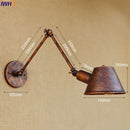 Axyaa Vintage LED Wall Light Swing Arm Wall Lamp Industrial Style