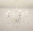 Axyaa Clear Glass Crystal Iron Chandelier Traditional Vintage Lamp Lighting