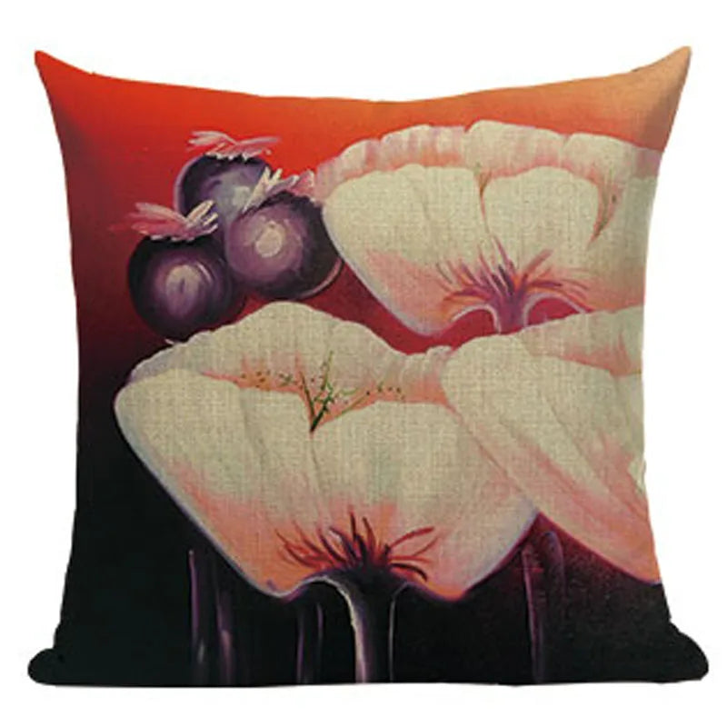 Retro Flower Cushion Cover - Axyaa Brand - Home Decor Luxury Pillows