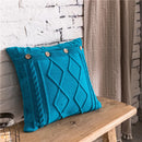 Axyaa Double Cable Knit Diamond Pillow Cover Set
