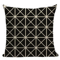 Axyaa Geometric Linen Cushion Cover 45x45cm - High Quality Decor Pillow