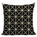 Axyaa Geometric Linen Cushion Cover 45x45cm - High Quality Decor Pillow