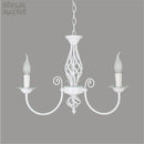 Axyaa Modern 8-Light White Iron Chandelier with LED Bulbs, European Style Living Room Lamps