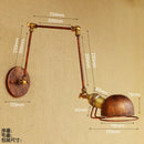 Axyaa Industrial Loft Retro Wall Lamp Adjustable Arm Sconce Fixtures