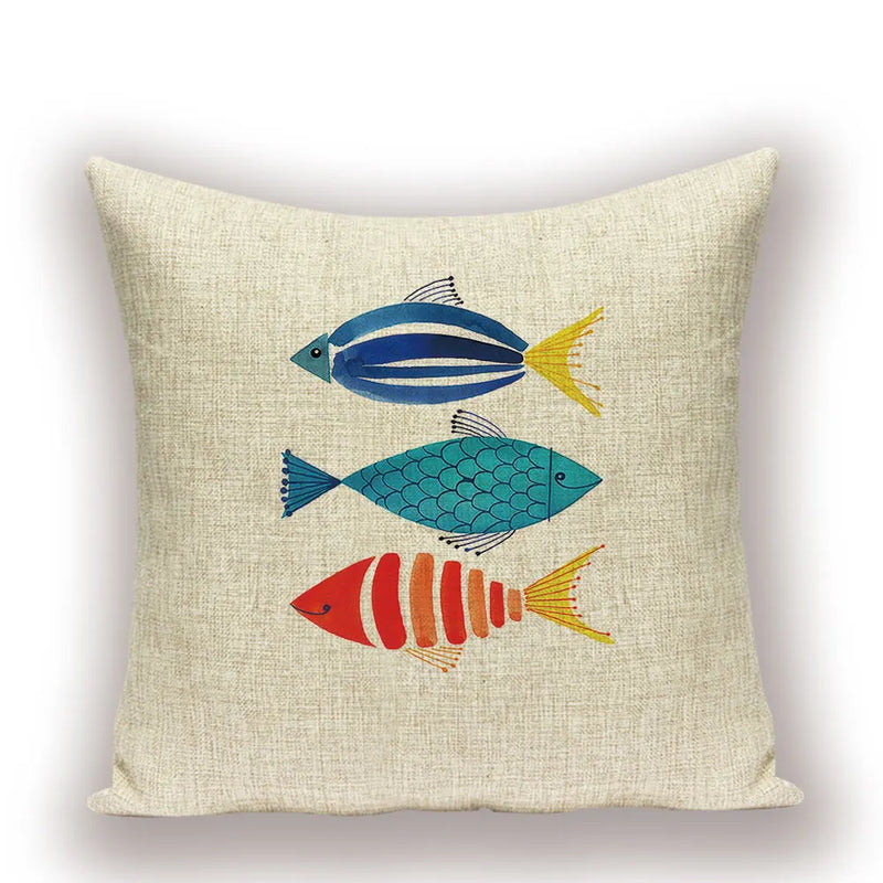 Axyaa Nordic Fish Cushion Covers – High Quality Decorative Pillows