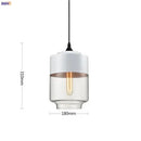 Axyaa Glass Nordic Pendant Lamp for Dinning Room and Cafe, Modern Industrial Lighting Fixtures