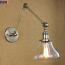 Axyaa Loft Industrial Glass Swing Arm Wall Lamp Fixtures for Bar Coffe Style