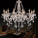 Modern Gold/Silver K9 Crystal Chandelier Light by Axyaa: Sleek Living Room & Bedroom Lighting