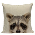 Axyaa Deer Print Cushion Cover 45x45cm Sofa Car Decor Pillow