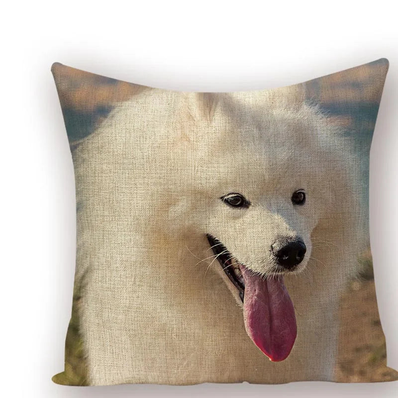 Axyaa Animal Dog Pillow Covers: Golden Retriever, Boston Terrier, Chihuahua Decor